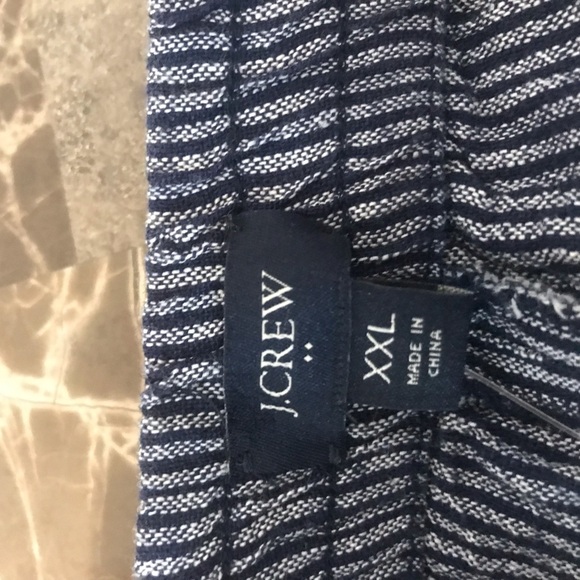 J.Crew Seaside shorts. Ladies size XXL. Antique navy and white pin striped. - Picture 4 of 7